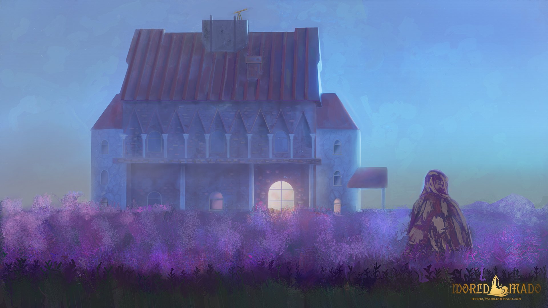 Nihls in front of Vindale's house by Nusja