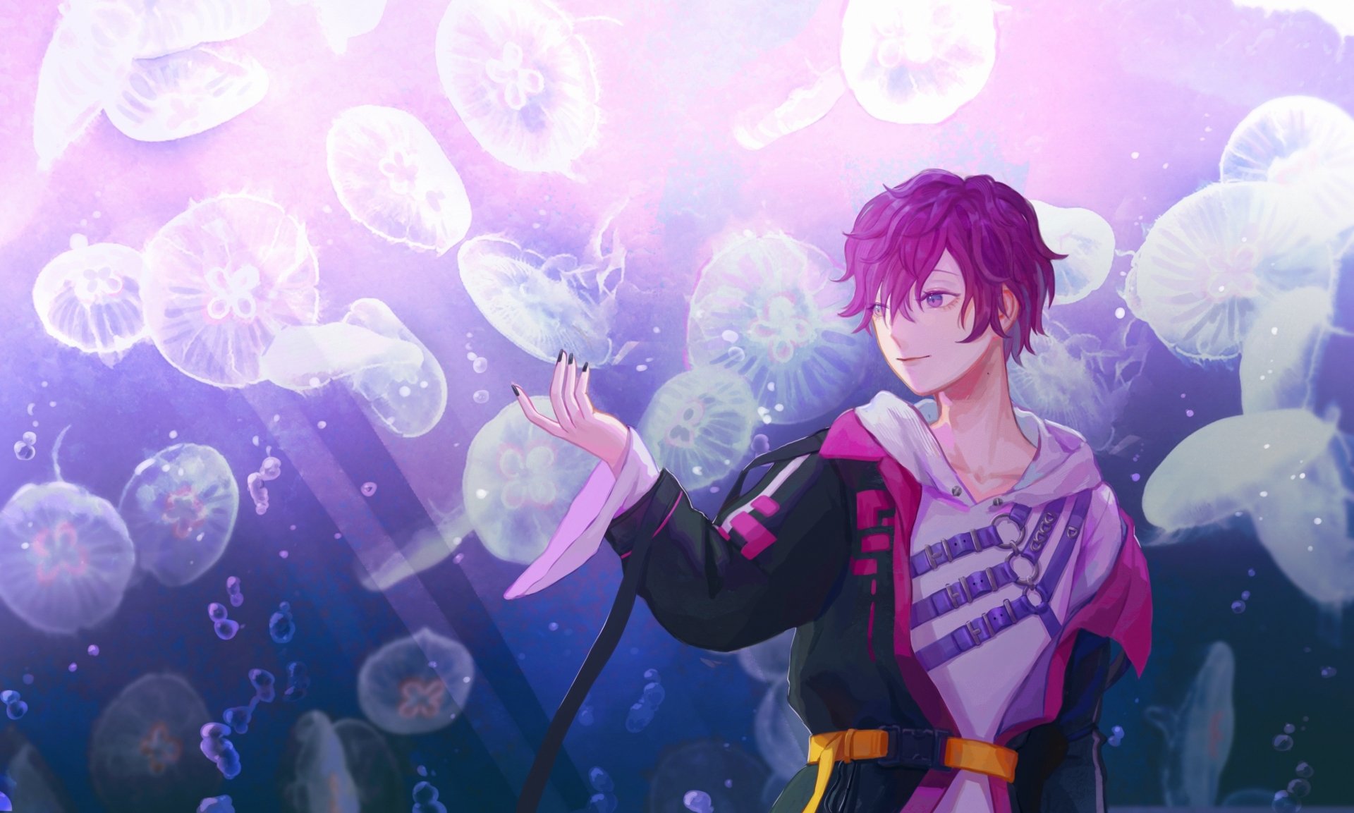 Download Noctyx Nijisanji Uki Violeta Anime Virtual Youtuber HD Wallpaper