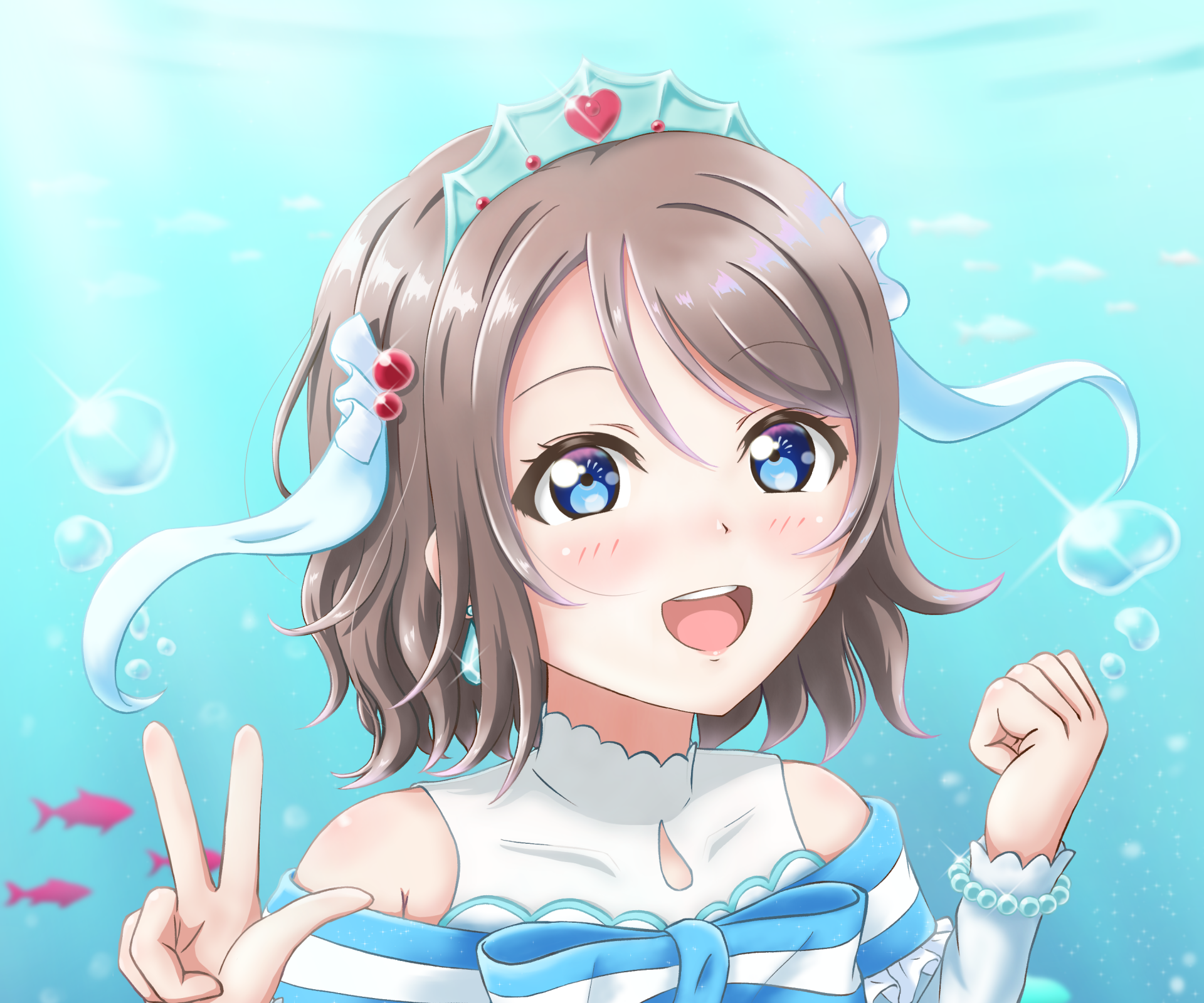 Download You Watanabe Anime Love Live! Sunshine!! HD Wallpaper by Dvermayo