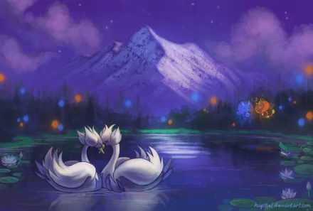 Swanna (Pokémon) Anime Pokemon HD Desktop Wallpaper | Background Image