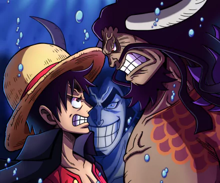 Monkey D. Luffy Kaido (One Piece) Anime One Piece Luffy Vs Kaido HD Desktop Wallpaper | Background Image