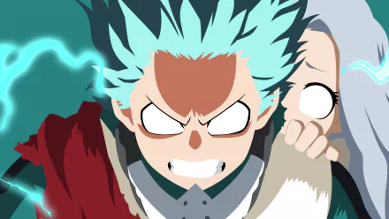 minimalist Eri (My Hero Academia) Izuku Midoriya Anime My Hero Academia minimalist anime HD Desktop Wallpaper | Background Image