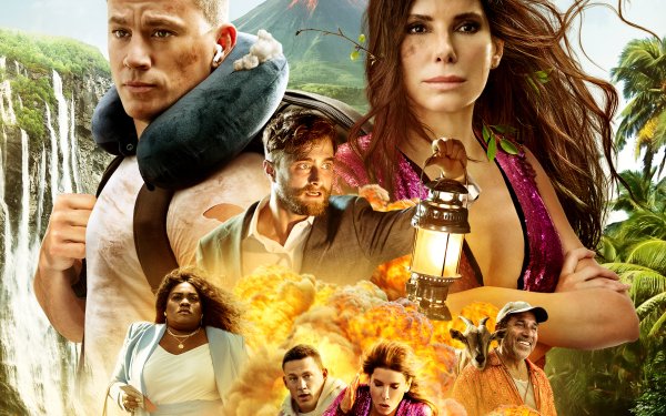 Movie The Lost City (2022) Channing Tatum Sandra Bullock Daniel Radcliffe HD Wallpaper | Background Image