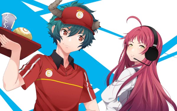Sadao Maou Emi Yusa Anime The Devil Is a Part-Timer! HD Desktop Wallpaper | Background Image
