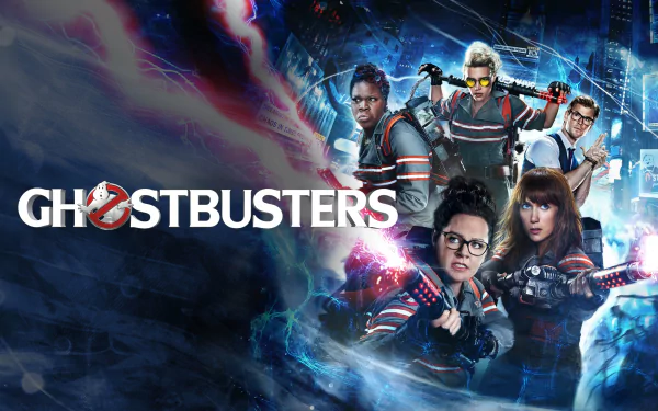 Chris Hemsworth Kristen Wiig Leslie Jones Kate McKinnon Melissa McCarthy movie Ghostbusters (2016) HD Desktop Wallpaper | Background Image