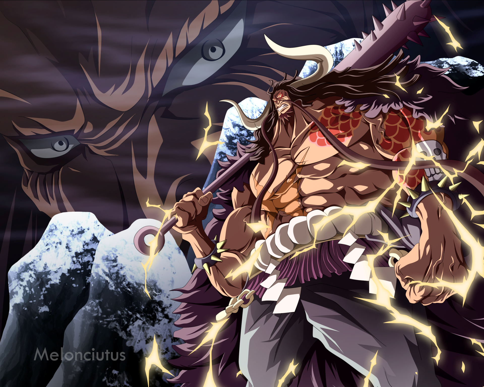 Kaido - One Piece HD Wallpaper: The Thunder Emperor by Melonciutus ...
