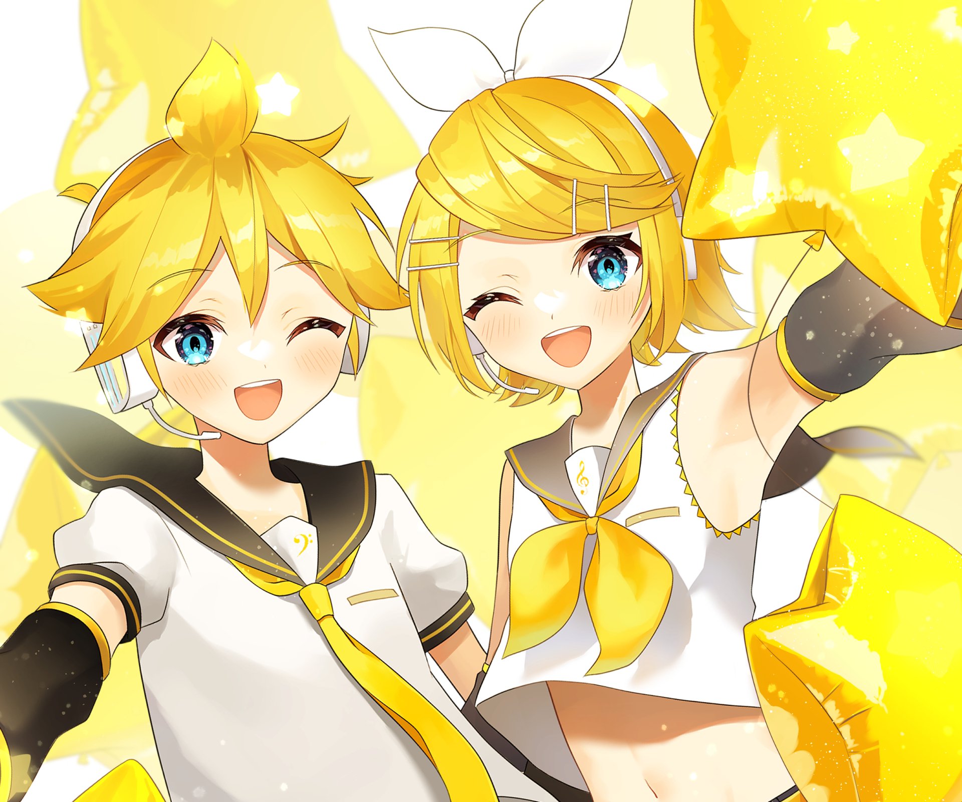 Download Rin Kagamine Len Kagamine Anime Vocaloid HD Wallpaper