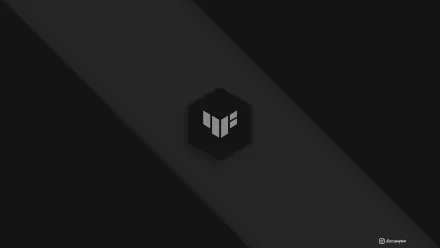 Dark-themed 4K Ultra HD desktop wallpaper featuring the Asus TUF logo with a sleek, modern technology-inspired design.