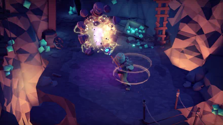 HD desktop wallpaper featuring a scene from the game 'For The King' with characters in a fantasy cave setting.