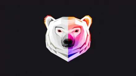 minimalist Animal polar bear HD Desktop Wallpaper | Background Image