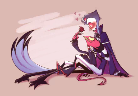 Stolas (Helluva Boss) Blitzo (Helluva Boss) TV Show helluva boss HD Desktop Wallpaper | Background Image