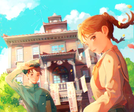 Umi Komatsuzaki Shun Kazama Anime From Up on Poppy Hill HD Desktop Wallpaper | Background Image