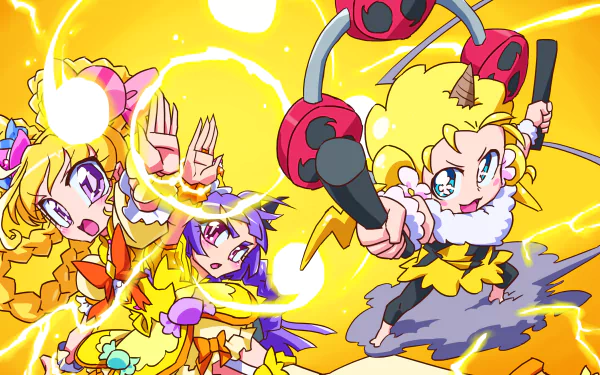 Izayoi Riko Haa-chan (Pretty Cure) Asahina Mirai Anime Witchy PreCure! HD Desktop Wallpaper | Background Image