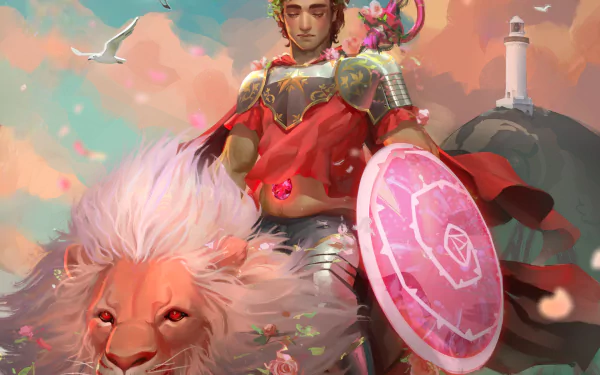 Steven (Steven Universe) Lion (Steven Universe) TV Show Steven Universe HD Desktop Wallpaper | Background Image