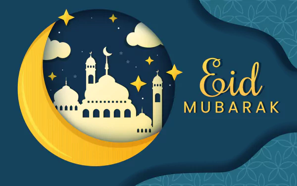 religious Eid Mubarak HD Desktop Wallpaper | Background Image