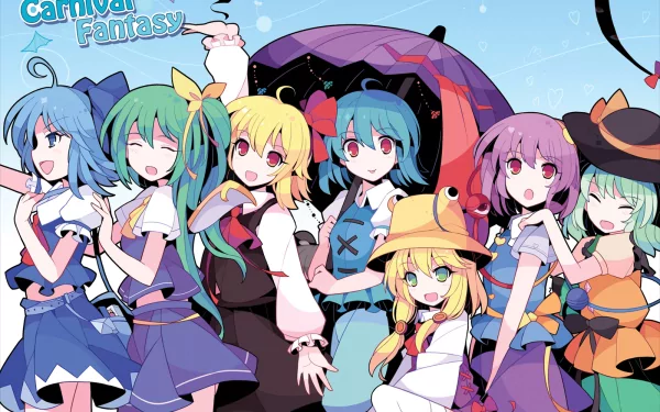 Koishi Komeiji Daiyousei (Touhou) Marisa Kirisame Kogasa Tatara Satori Komeiji Suwako Moriya Cirno (Touhou) Anime Touhou HD Desktop Wallpaper | Background Image