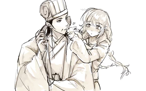 Kongming Zhuge Eiko Tsukimi Anime Ya Boy Kongming! HD Desktop Wallpaper | Background Image