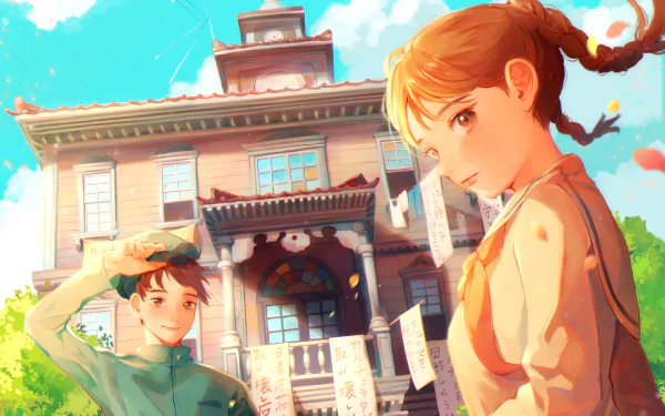 Umi Komatsuzaki Shun Kazama Anime From Up on Poppy Hill HD Desktop Wallpaper | Background Image