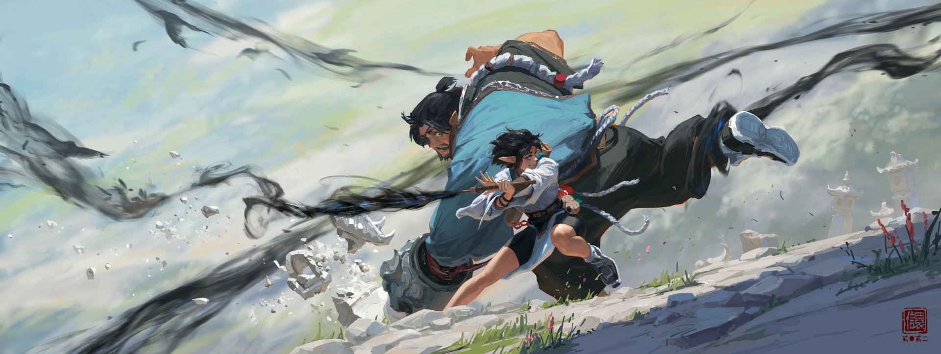 Download Fighting Fantasy Woman HD Wallpaper by Kan Liu