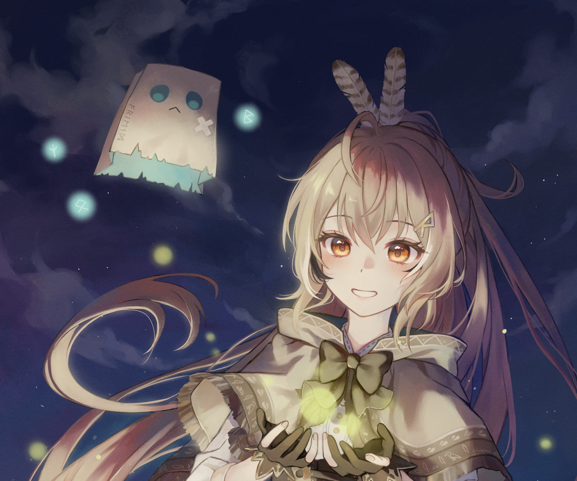 Download Nanashi Mumei Hololive Anime Virtual Youtuber HD Wallpaper