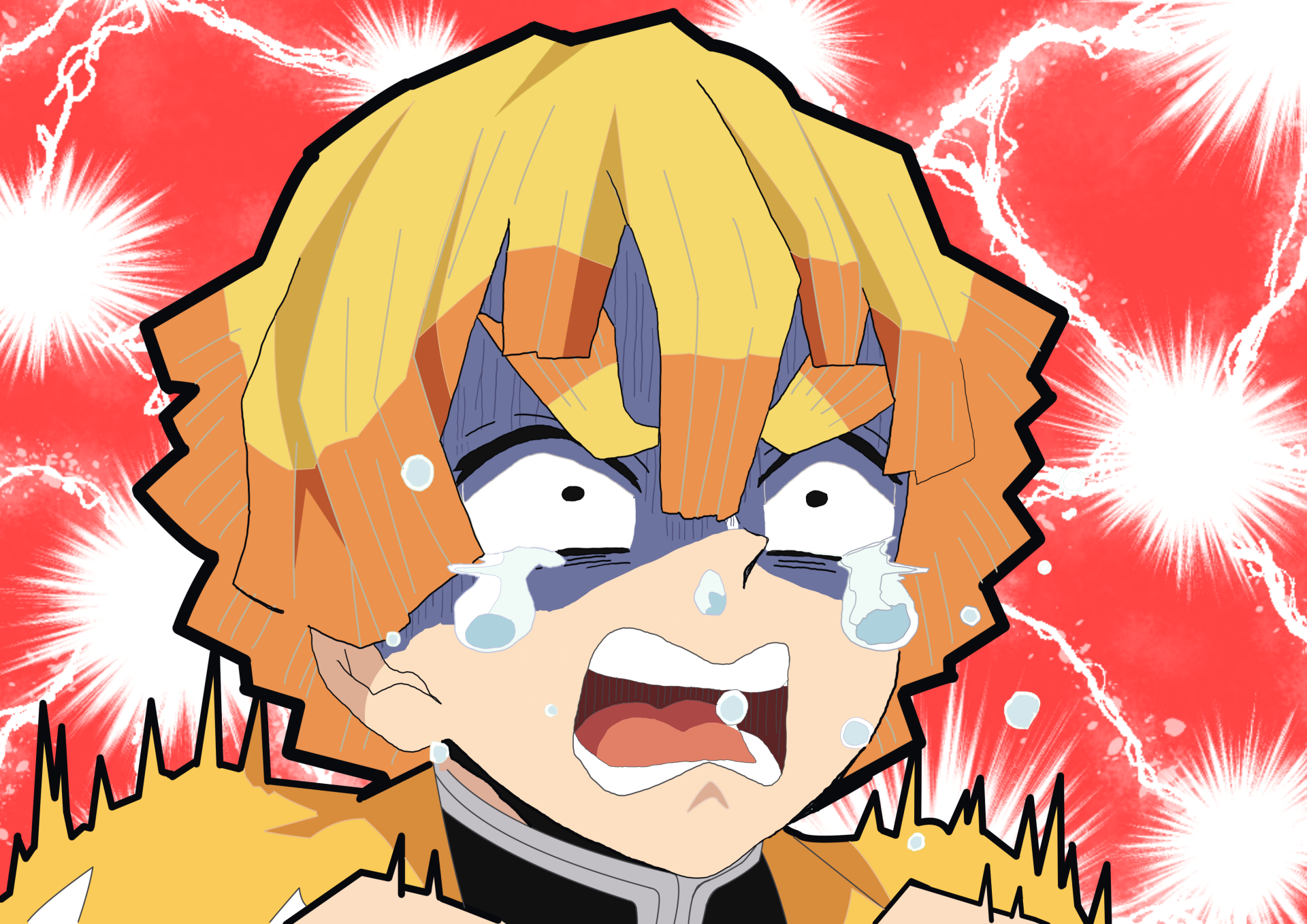 Download Zenitsu Agatsuma Anime Demon Slayer: Kimetsu No Yaiba 4k Ultra HD Wallpaper by PECO