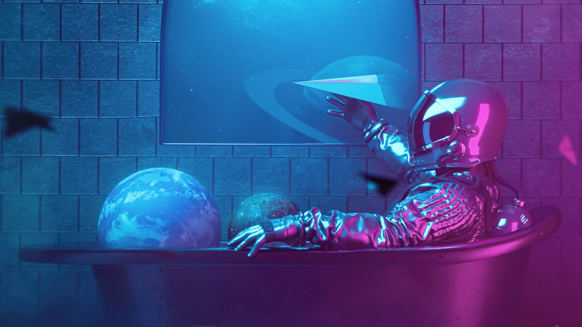 Download Sci Fi Astronaut HD Wallpaper by dk_designerkart | 1920x1080 ...