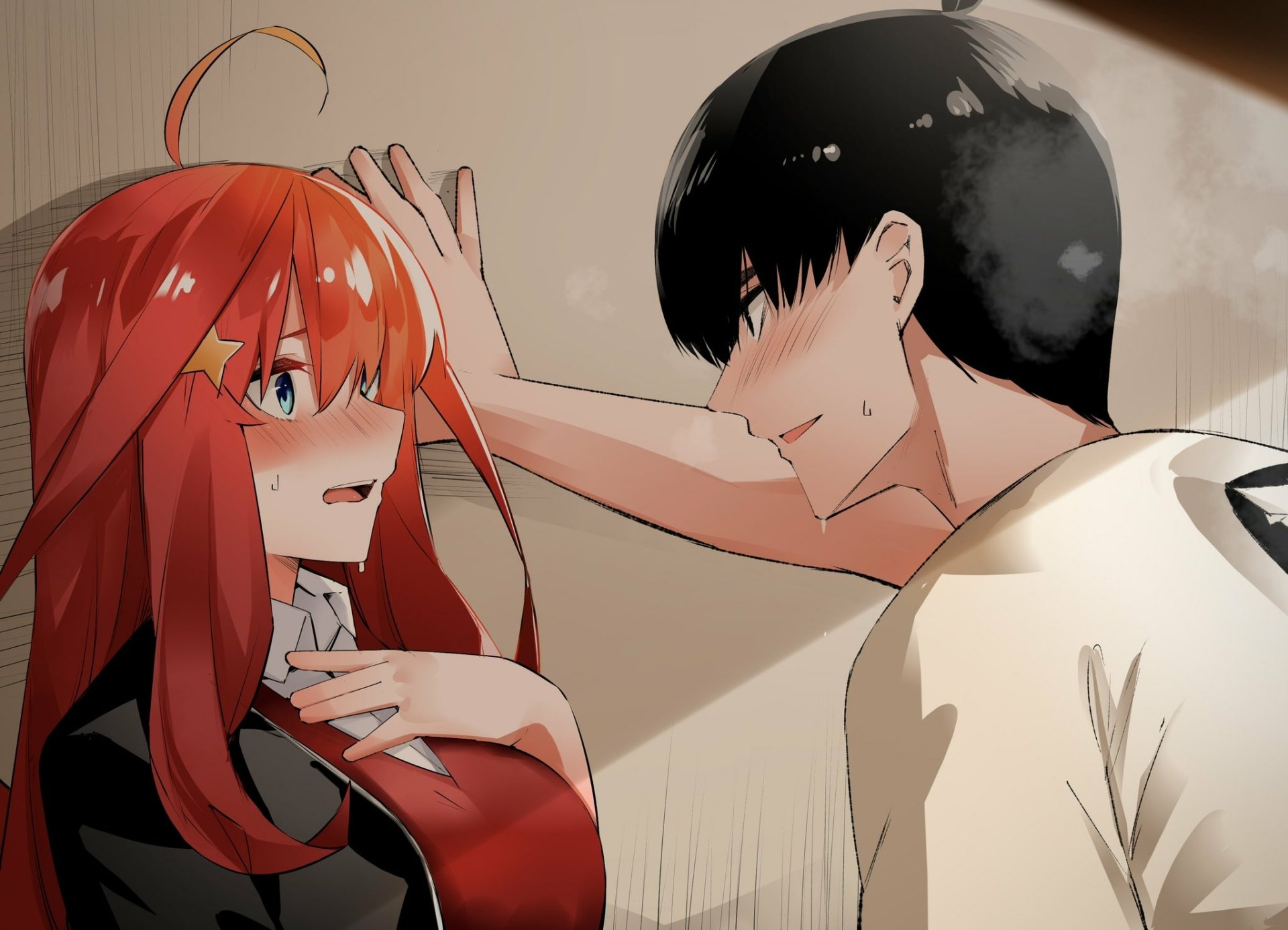 Download Fuutarou Uesugi Itsuki Nakano Anime The Quintessential Quintuplets HD Wallpaper by まめ