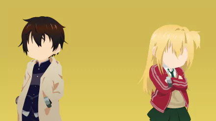 Yuuri Amakage Akira Shiroyanagi Anime Battle in 5 Seconds After Meeting HD Desktop Wallpaper | Background Image