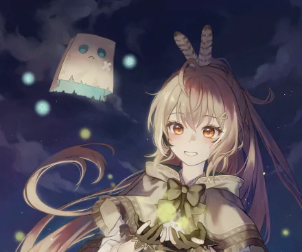 Nanashi Mumei hololive Anime Virtual Youtuber HD Desktop Wallpaper | Background Image