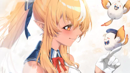 hololive Shiranui Flare Anime Virtual Youtuber HD Desktop Wallpaper | Background Image