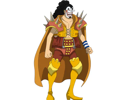Usopp (One Piece) anime character in spiked armor and cape, standing in a bold pose on a white background — 2K Quad HD PC desktop wallpaper.