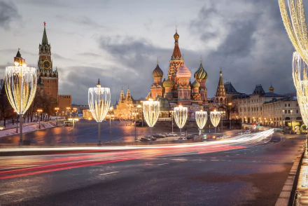 time lapse Moscow religious Saint Basil's Cathedral HD Desktop Wallpaper | Background Image