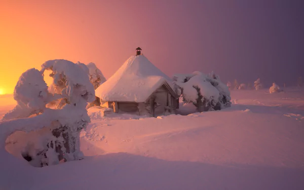  Small hut in Lapland by Andrey Bazanov