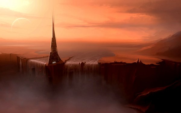 Fantasía Paisaje Tower Ciencia ficción Fondo de pantalla HD | Fondo de Escritorio