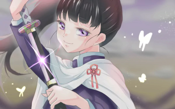 Kanao Tsuyuri Anime Demon Slayer: Kimetsu no Yaiba HD Desktop Wallpaper | Background Image