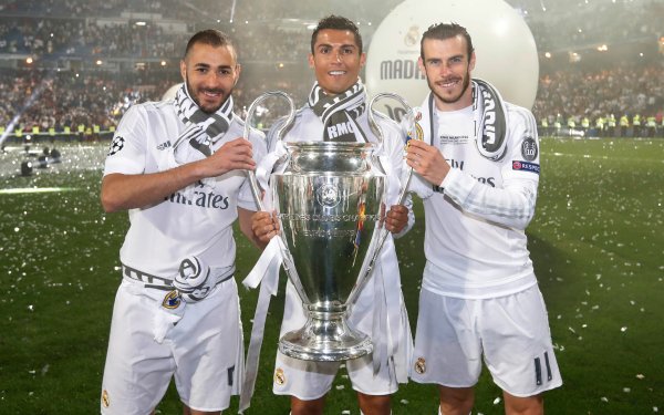 Sports Real Madrid C.F. Soccer Club Karim Benzema Cristiano Ronaldo Gareth Bale UEFA Champions League HD Wallpaper | Background Image