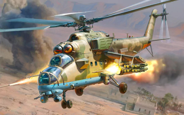 military Mil Mi-35 HD Desktop Wallpaper | Background Image