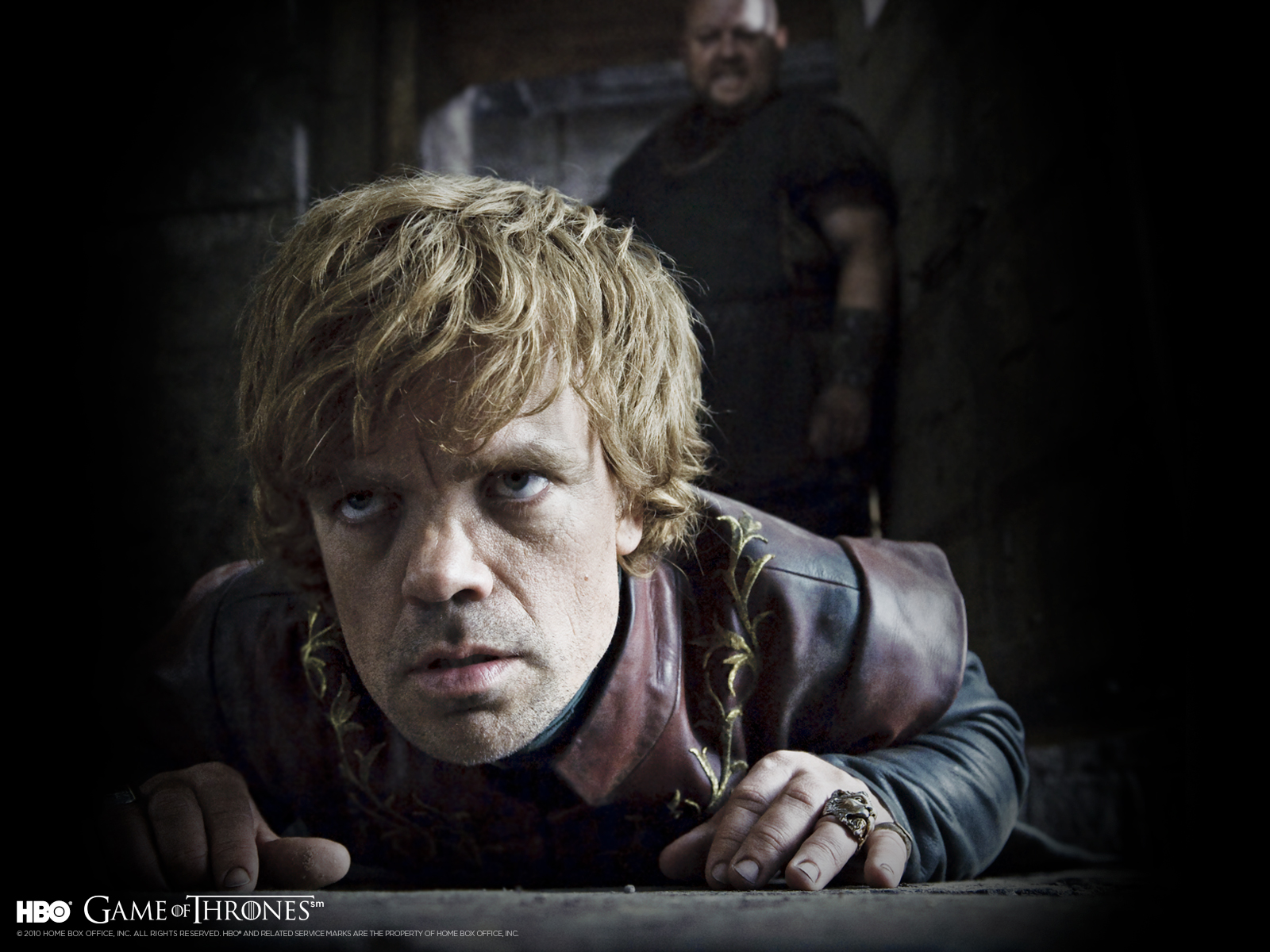 Tyrion Lannister from Game of Thrones: Peter Dinklage in a commanding pose.