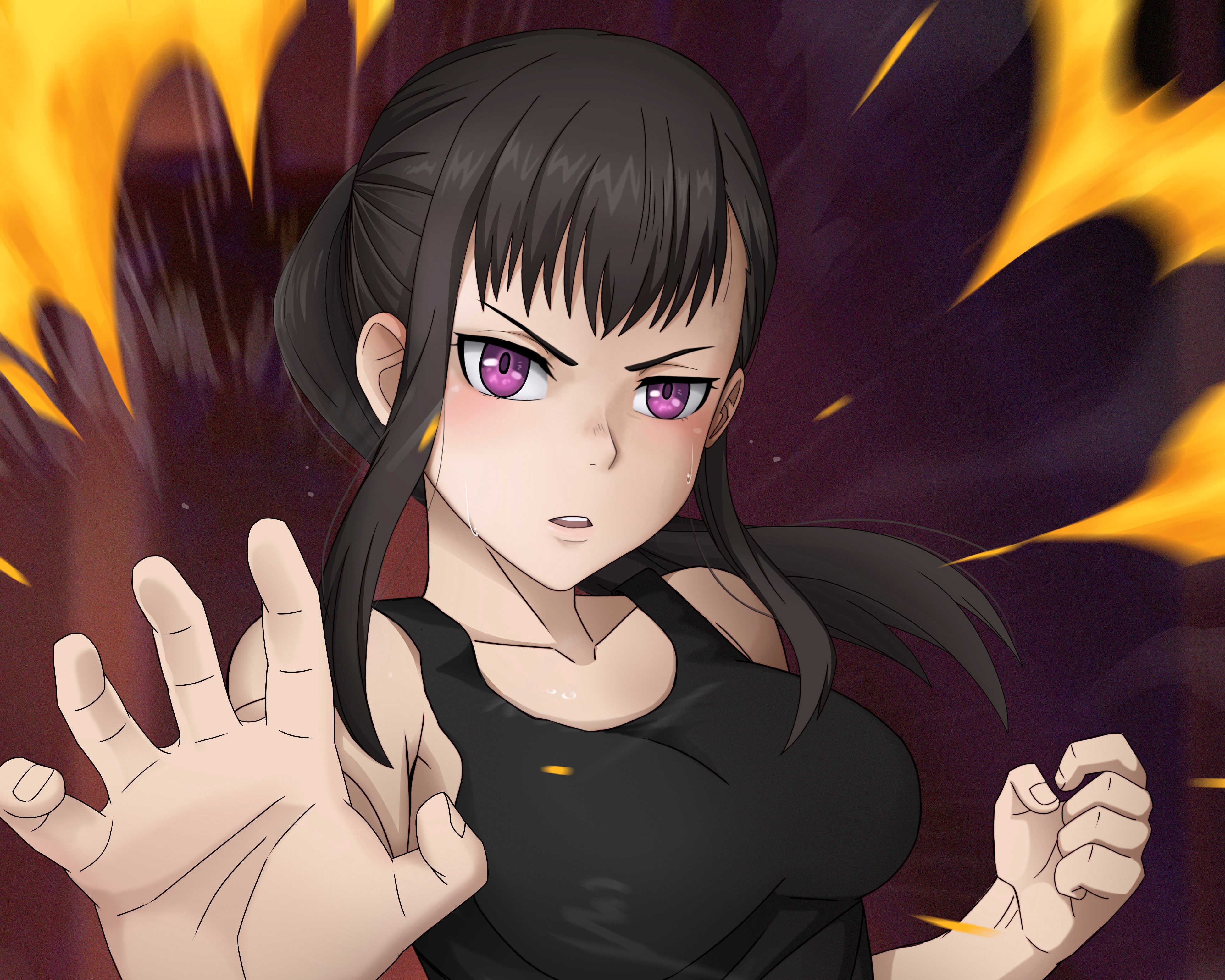 Anime Fire Force Enen No Shouboutai Tamaki Kotatsu Maki Oze