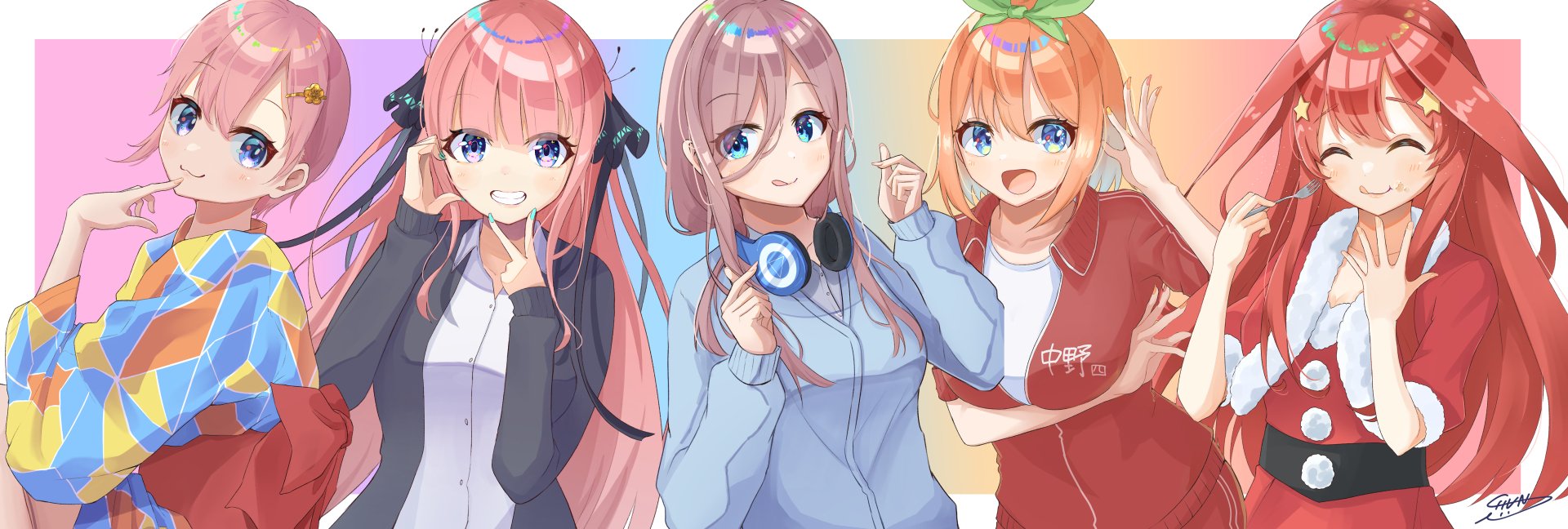 Download Yotsuba Nakano Nino Nakano Itsuki Nakano Ichika Nakano Miku Nakano Anime The Quintessential Quintuplets 4k Ultra HD Wallpaper by SHUN