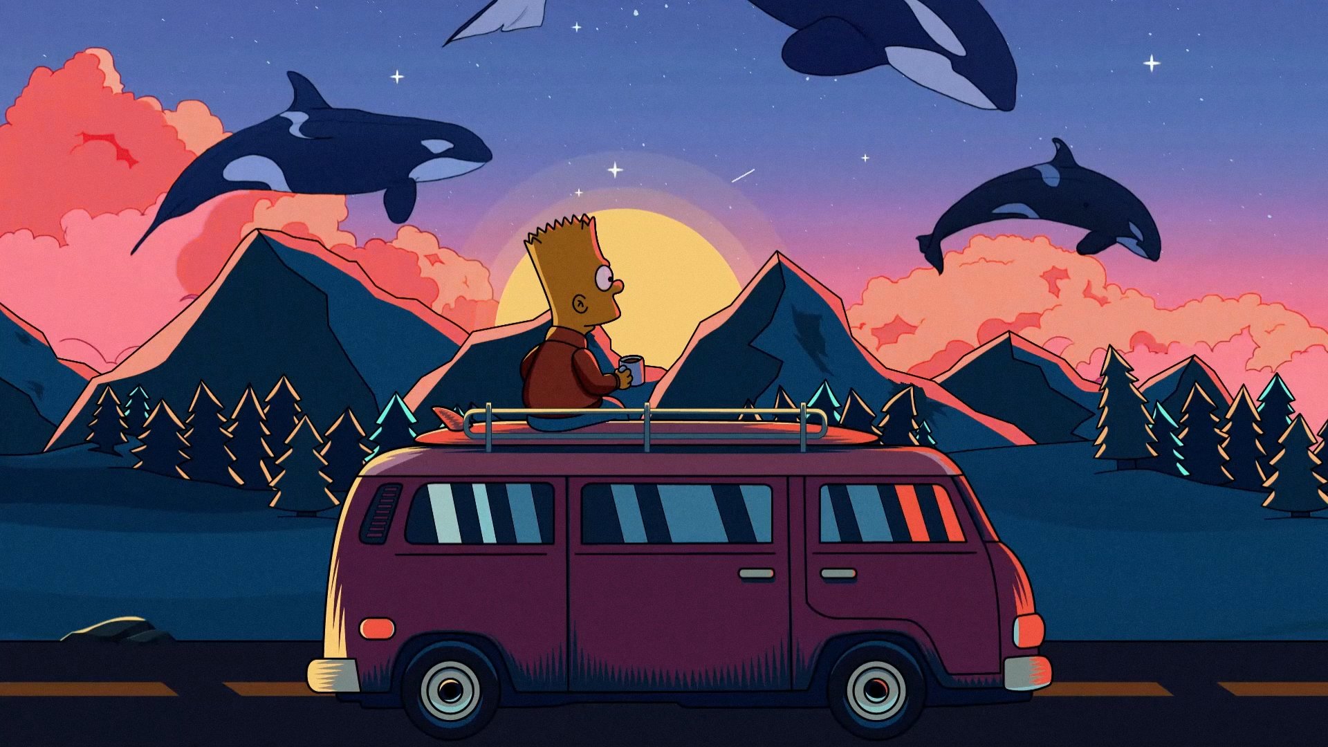 Download Killer Whale Bart Simpson TV Show The Simpsons HD Wallpaper