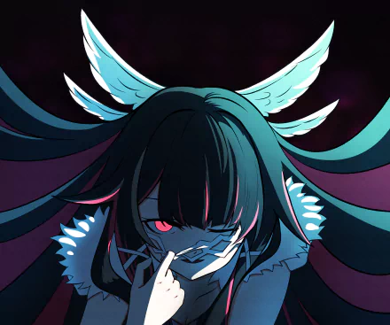 Columbina from Genshin Impact is depicted in this dark, high-definition PC desktop wallpaper featuring striking lighting and detailed character design.