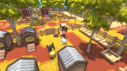 HD desktop wallpaper featuring a charming Dinkum game farm scene with characters and animals for a vibrant background.