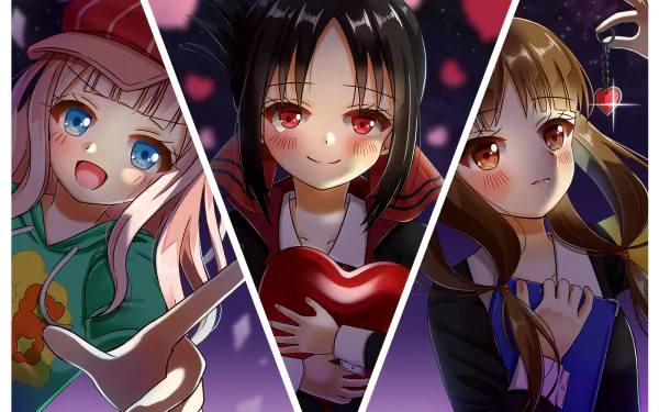 Miko Iino Chika Fujiwara Kaguya Shinomiya Anime Kaguya-sama: Love is War HD Desktop Wallpaper | Background Image