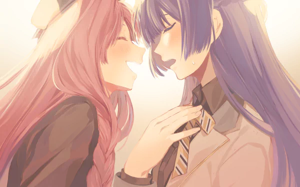 Kokoro Hanabusa Runa Kagurazaka Anime I-Chu: Halfway Through the Idol HD Desktop Wallpaper | Background Image