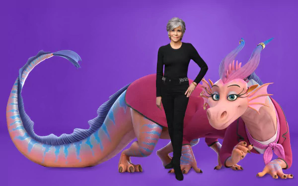 Jane Fonda and her character The Dragon