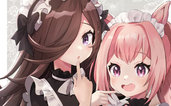 Rice Shower Haru Urara maid Anime Uma Musume: Pretty Derby HD Desktop Wallpaper | Background Image