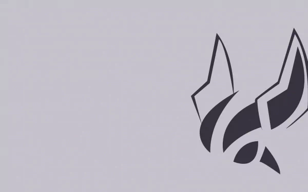 HD wallpaper featuring a sleek design of Mightyena, a dark Pokémon from the anime series. The minimalist background complements the iconic character's silhouette.