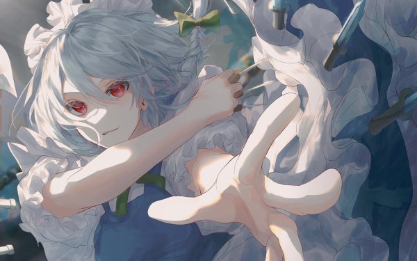 Anime Touhou Sakuya Izayoi HD Wallpaper | Background Image
