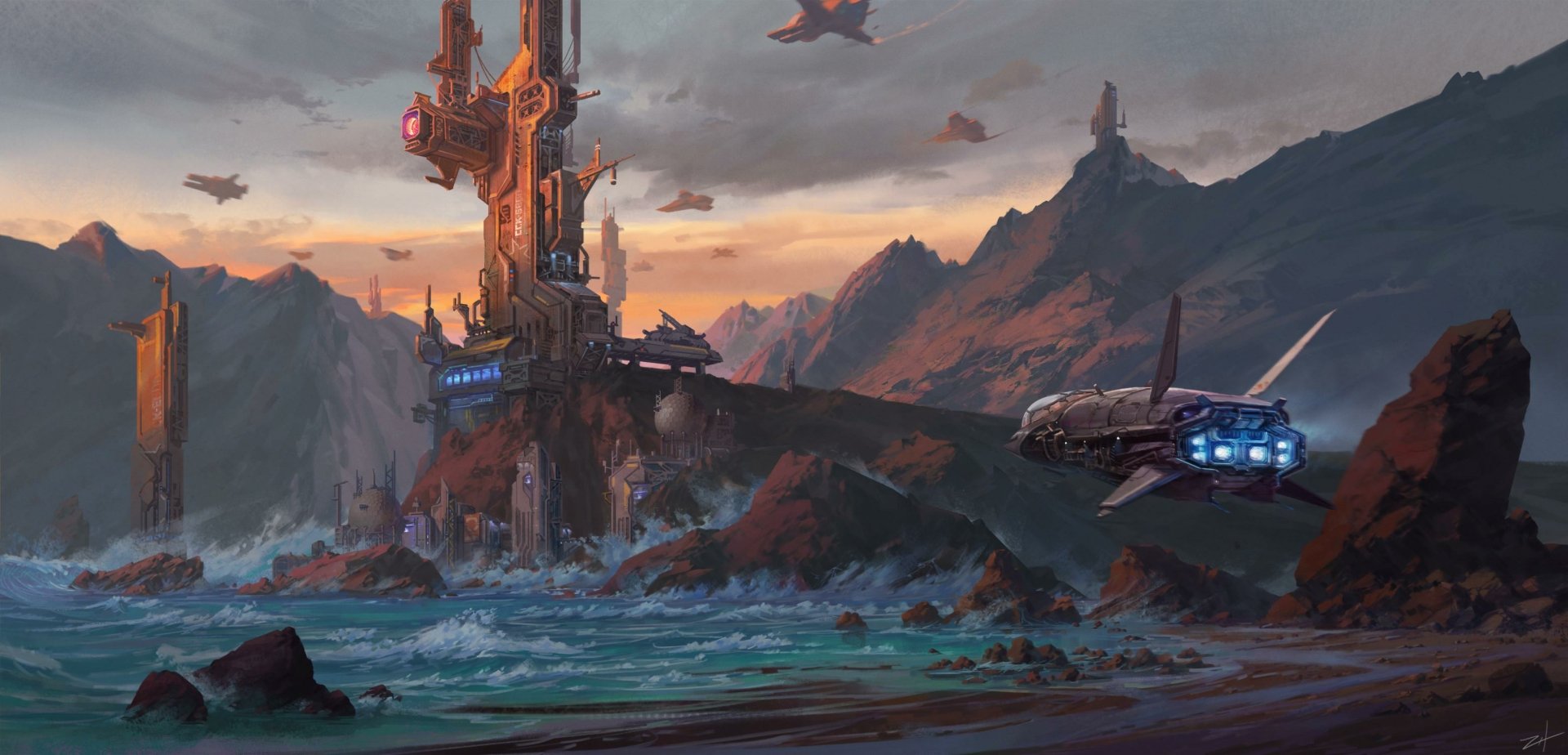 Download Sci Fi Building HD Wallpaper by Z 4 | 3117x1500 | Wallpaper Abyss